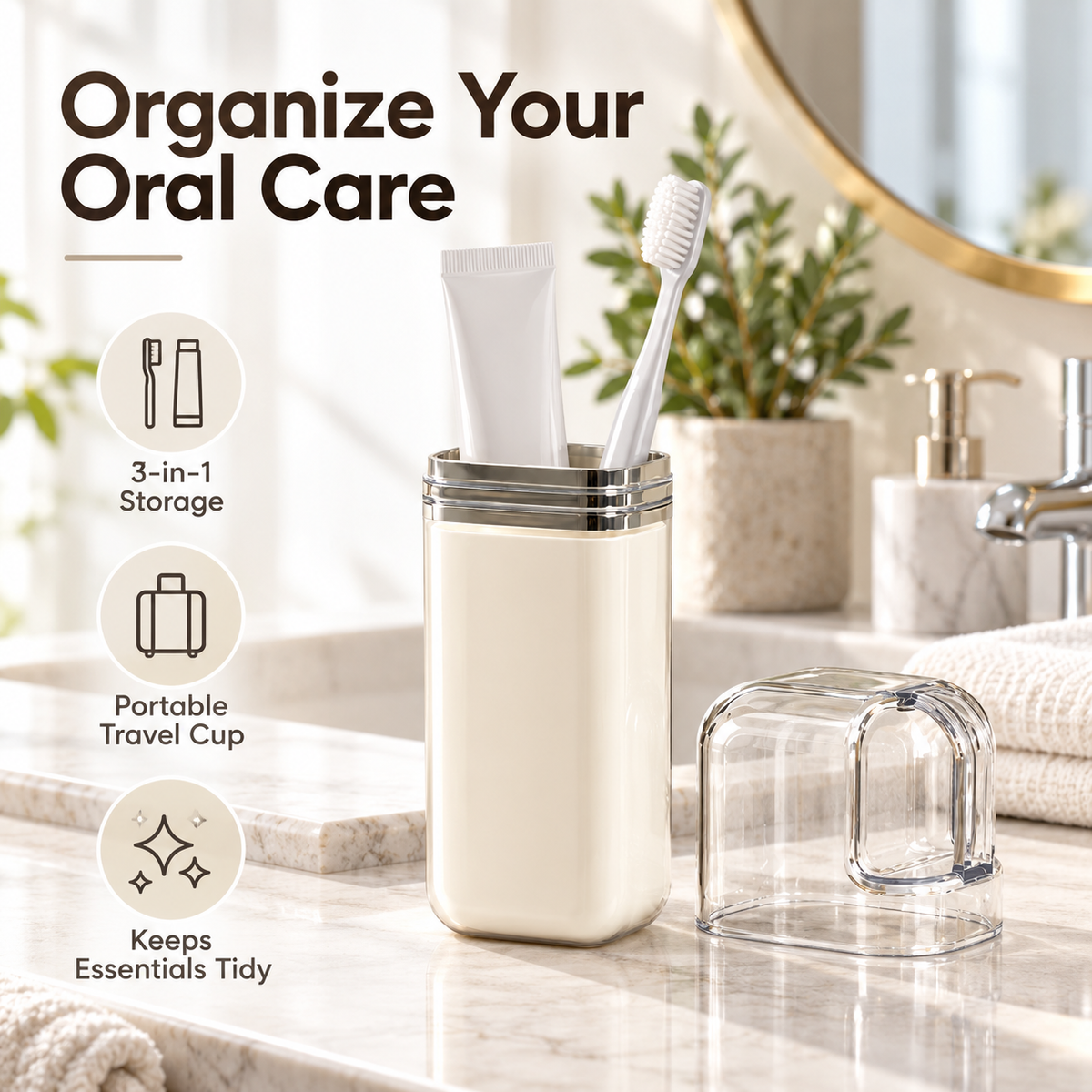 Travel Toothbrush Cup Case