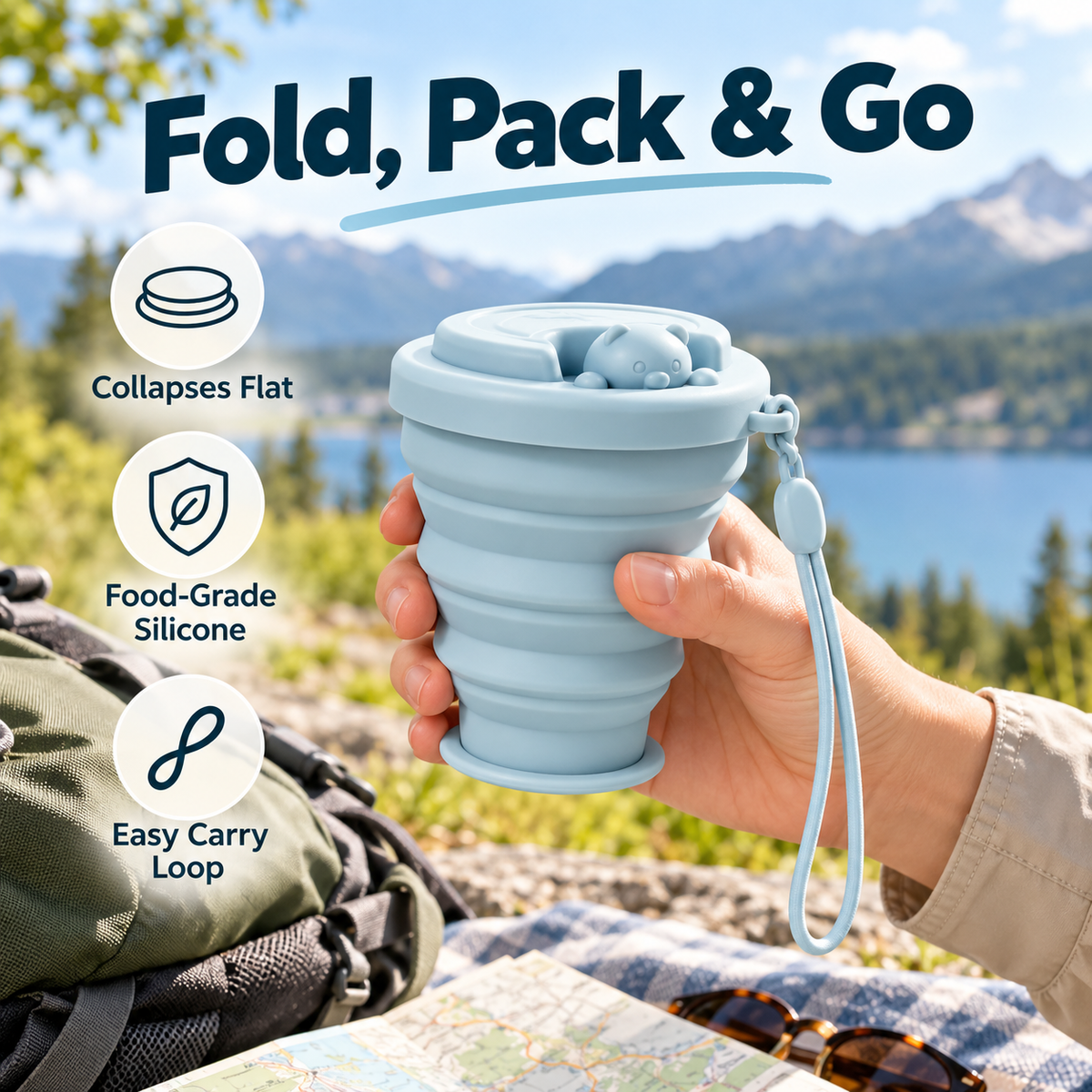 Collapsible Silicone Travel Cup